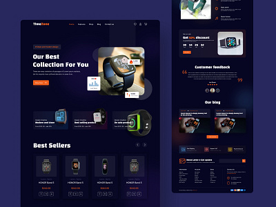 TimeZone | ECommerce Store branding design ecommerce graphic design illustration shop store studio express template ui uiux watch web web design website woocommerce