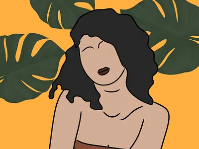 Drawing - Black Woman/ Smiling african art arts black black woman colorful design drawing happy illustration illustrator nature vector vintage woman