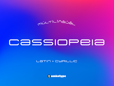 Cassiopeia - Futuristic Display Font branding font clean design clean font cyrillic display font elegant font font design futuristic font logo font modern font multilingual russian simple font sleek font type