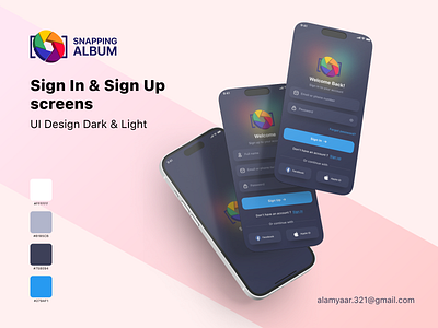 Mobile Sign In / Sign up UI app design gallery graphic design login login screen login ui mobile apps mobile ui mockup sign in ui ui designr ui ux uidesign uiux user experience user interface userinterface ux