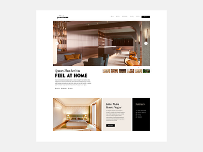 House of Julius Meinl accomodation artdeco clean hotel typography webdesign