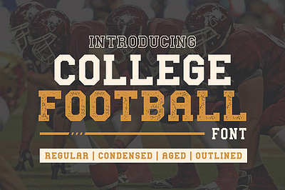 College Football Font campus college college font college football font design font display font font bundle football frat logo typeface outlined rugby school soccer sport t shirt font typeface university vintage