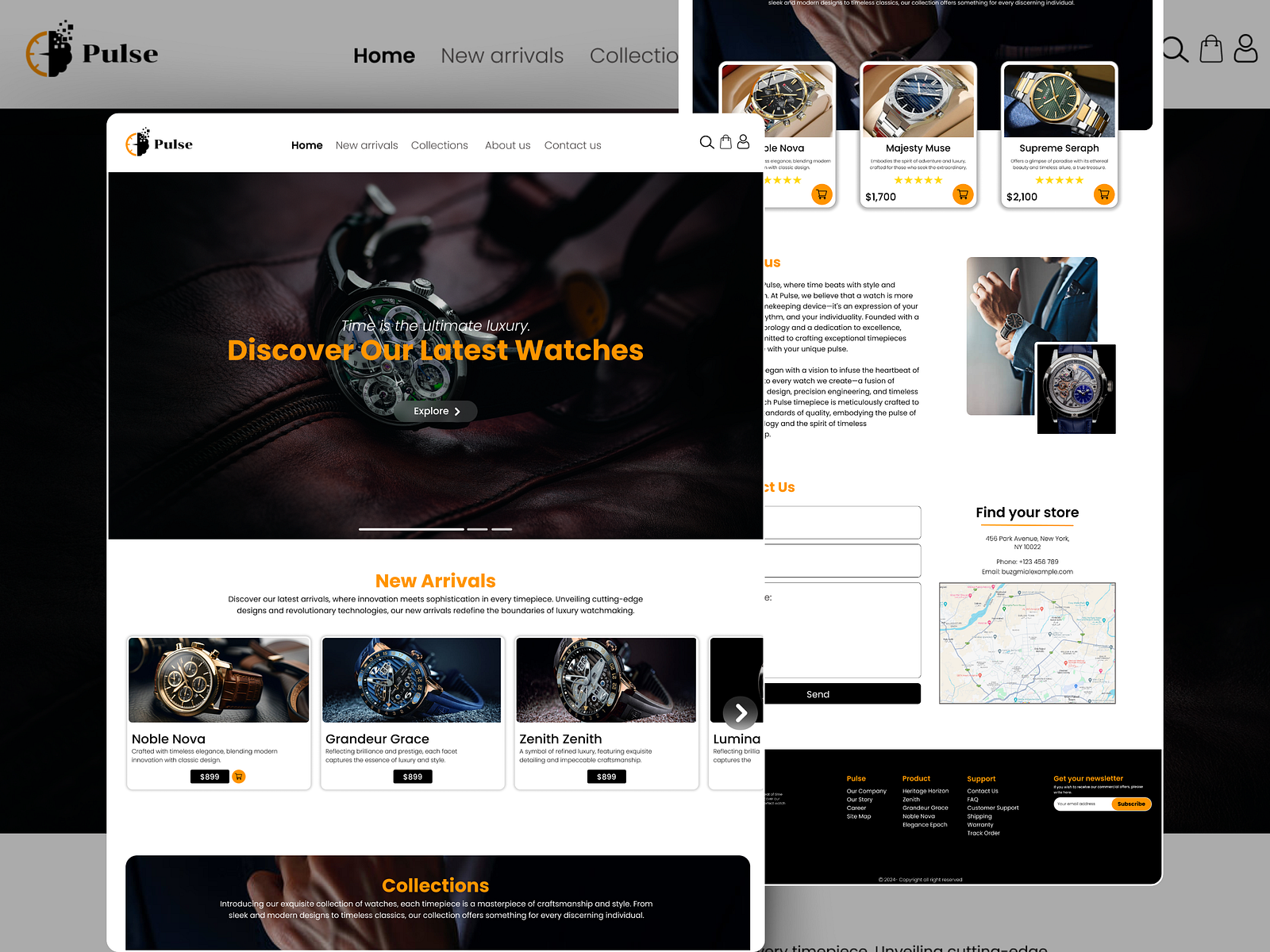Watch website design (UI/UX) by Muhammad Owais on Dribbble