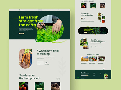 Farmacia | Organic Agricultural Farm branding design ecommerce farmer graphic design illustration motion graphics template ui web web design web template website woocommerce