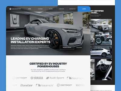 Leap Motor Homepage Re-Design adobe xd business clean dashboard figma footer graphic design header illustration landing page mobile app photoshop saas sales ui ux web page website