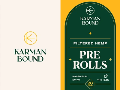 Karman Bound - Cannabis abstract brand identity cannabis cannabis brand cannabis branding cannabis logo cannabis packaging cbd cbd brand cbd branding cbd design cbd logo cbd packaging hemp hemp logo letter letters logo logo design modern