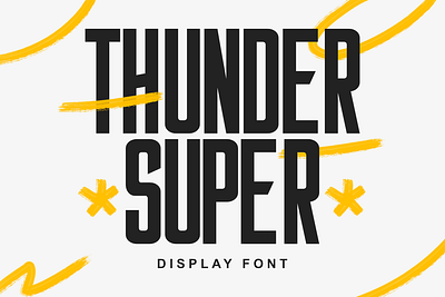 Thunder Super - Modern Sans Serif Font bold clean condensed display font headline modern sans serif sport typeface