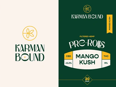 Karman Bound - Cannabis Branding abstract brand identity cannabis cannabis brand cannabis branding cannabis logo cannabis packaging cbd cbd brand cbd branding cbd logo hemp hemp logo hemp packaging letter logo logo design modern