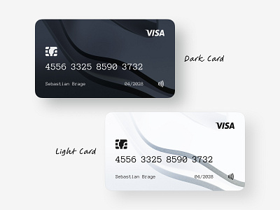 Credit Card bank card clean credit credit card dark debit design finance fintech graphic design light master card minimalist payment ui ux visa wallet