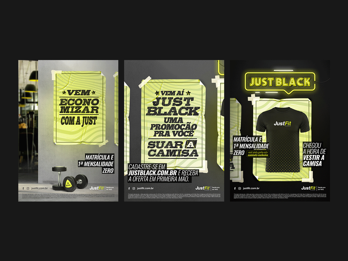 Black Friday - JustFit academia black black friday design graphic design gym poster
