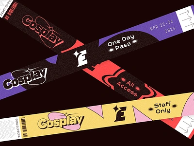 Paper Wristband Mockup anime artwork branding concept cosplay design event graphic design illustration inspiration mockup paper party print retro typography visual design wristband