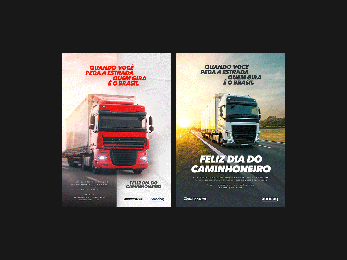 Bridgestone - Dia do caminhoneiro bridgestone caminhoneiro caminhão design graphic design poster truck