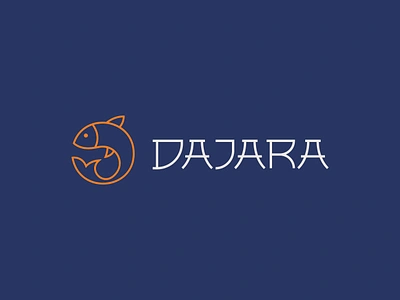 Dajara - Japanese Restaurant Logo Design abstract brand identity fish fish design fish logo japan japanese japanese logo japanese restaurant letter letters logo logo design modern restaurant restaurant logo sushi sushi logo wordmark