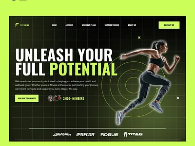FitFusion branding figma fitness graphic design ui ux webdesign webdesigner website