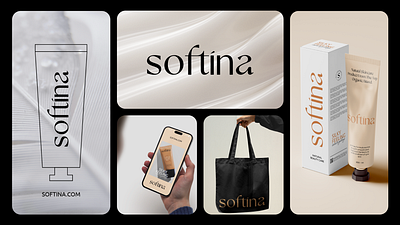 Softina | Moodboard brand identity branding cosmetics logo moodboard packaging skincare