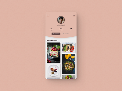 Daily UI : User Profile app daily ui design figma food ui user profile ux