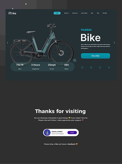 Bike Website Design figma landing page ui ux uxui web webdesign website websitedesign