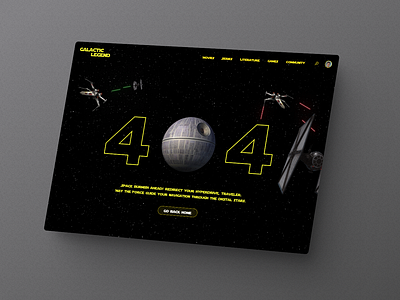 Daily UI : 404 error 404 error daily ui design figma photoshop star wars ui ux web