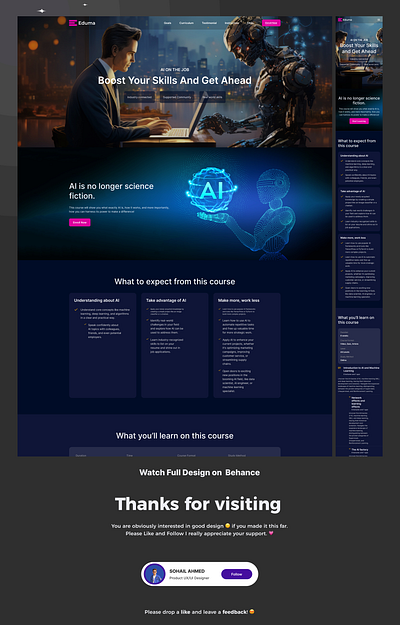 AI website design design figma landing page ui uiux ux webdesign website design