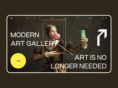 Modern art gallery art design gallery graphic design landig page landing minimalism modern museum ui