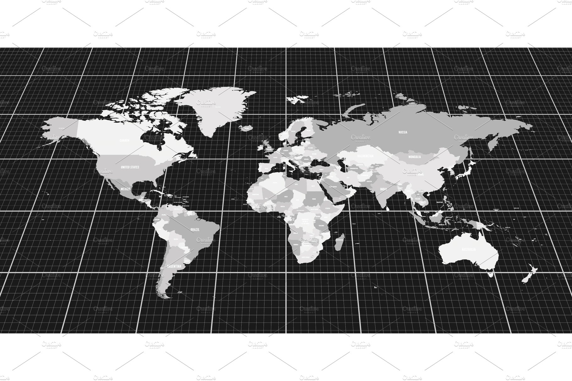 Geopolitical Map Of World Bottom By Petr Polák On Dribbble