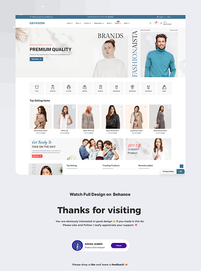 Brands e commerce website design brands design e commerce figma landing page ui uiux ux web web design website website design