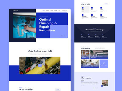 FlowFix | Plumber Service Template design graphic design modern plmber service studio express trendy ui uiux web web design website