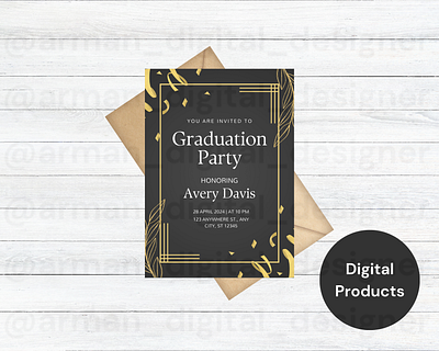 Graduation Party Template with Canva canva design graphic design invitation card opening card wedding card