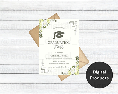 Graduation Party Template with canva canva design graphic design invitation card opening card wedding card