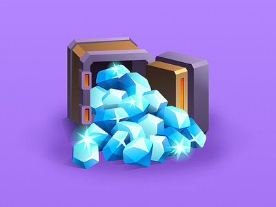 Gems Game Shop icon game gems icon mobile game vault vector