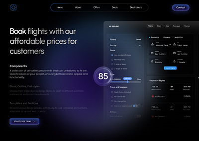 Flight Booking Dashboard airplane aviation boeing branding dashboard design dribbble photooftheday technology ui uiesign uiuxdesign ux webdesign