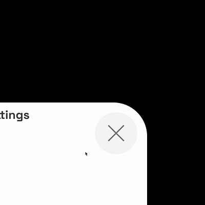 Sensitive Modal animation black clean close figma idea interaction modal simple smart animate ui ux white x