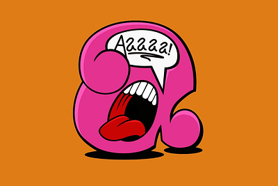 Aaaaa! 36 Days of Type 36 days of type a after effects animation bold colors comic digital art graphic design illustration letter a letter animation lower case a mouth mouth animation pink speech teeth tongue typography vector