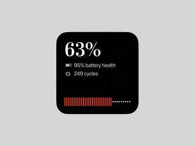 Battery widget charging design ios mobile ui uidesign widget