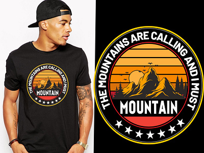 mountain t-shirt design animation branding custom design design graphic design hiking illustration logo mountain out dorr t shirt text design typography ui vintage