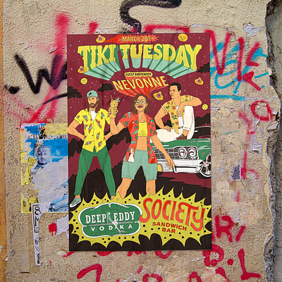 Poster - Tiki Tuesday Society March 2024 design event graphic design graphics illustration poster tiki