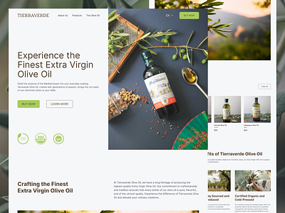 Olive Oil Landing Page | Full Design design figma framer landing page olive oil ui ui design uiux web site