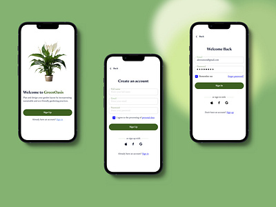 GreenOasis - Your Garden Monitoring and Plant Shop App case color concept design garden graphic design green home house life marketplace nature payment plant shop typography ui ux vibrant visual