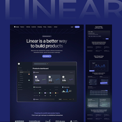 Redesigned the Linear Website 3d branding design graphic design logo motion graphics product design ui w website website design