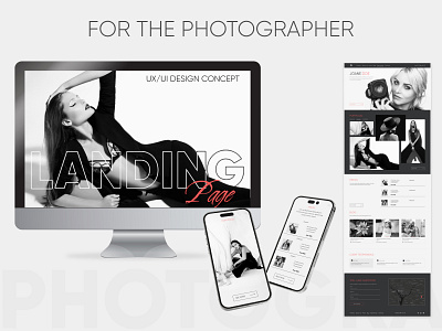 Landing page design figma landing landing page photographer taplink ui ux web