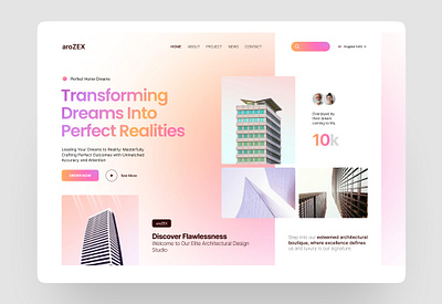 aroZEX Architecture Studio Website Header app designer branding dashboard dashboard design design illustration landing page product design product designer real estate website saas saas design ui ui design ui ux web app web design website