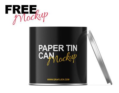 Free Paper Tin Can Mockup free mockup freebies mockup tin can