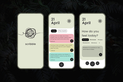 Daily mental health mood board - Daily Diary app design daily diary daily diary application daily notes diary application get easy mental health record minimal mobile app mobile diary modern mood board mood record share feelings ui design ui ux ux design write thoughts