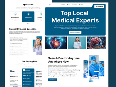 Medical Website Landing Page branding design graphic design illustration landing page logo motion graphics ui uiux design