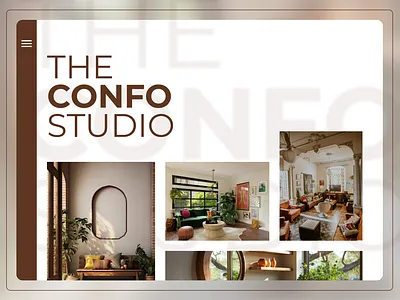 Confo studio - interior design studio design design studio website home interior site ui userinterface web design website