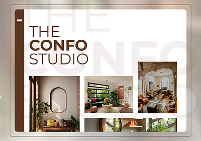 Confo studio - interior design studio design design studio website home interior site ui userinterface web design website