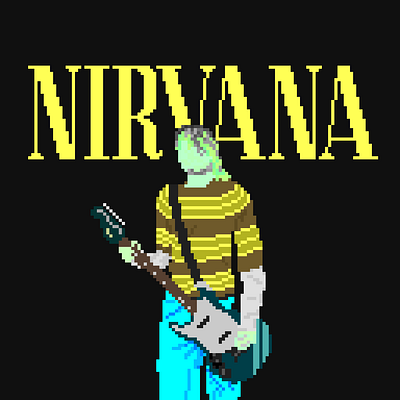 Cobain. cobain kurt music nirvana pixel