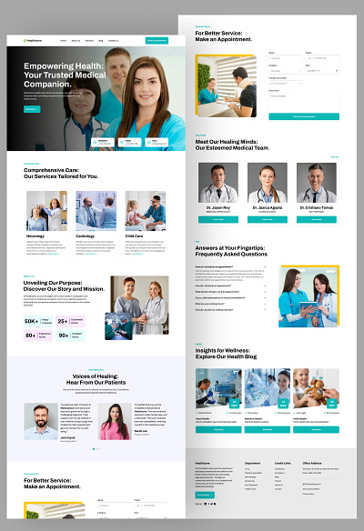 Medical Website Landing Page figma uiux web design