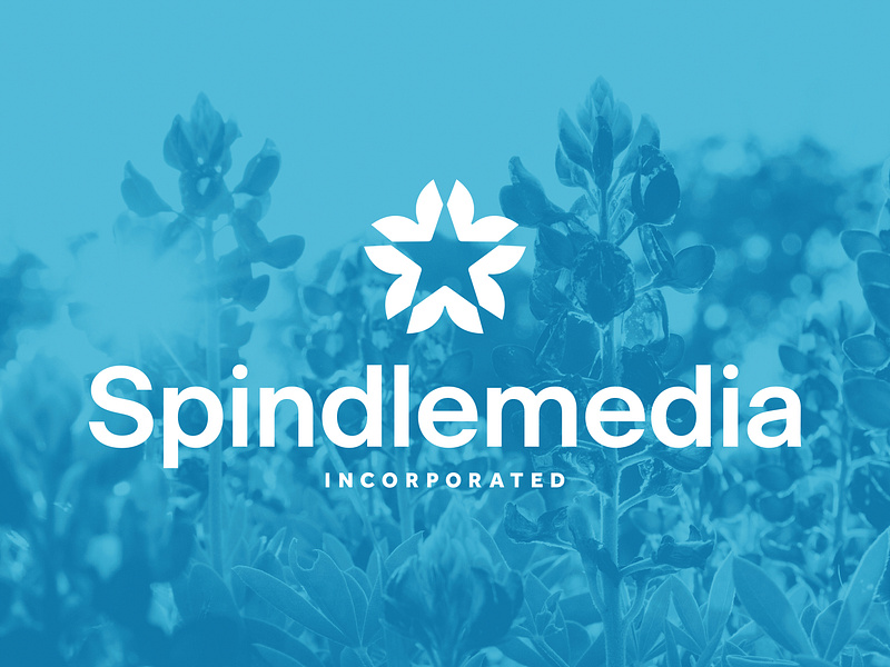 Spindlemedia brand identity brand mark branding cotton duotone icon identity mark logo software spindle star symbol tax taxes technology texas