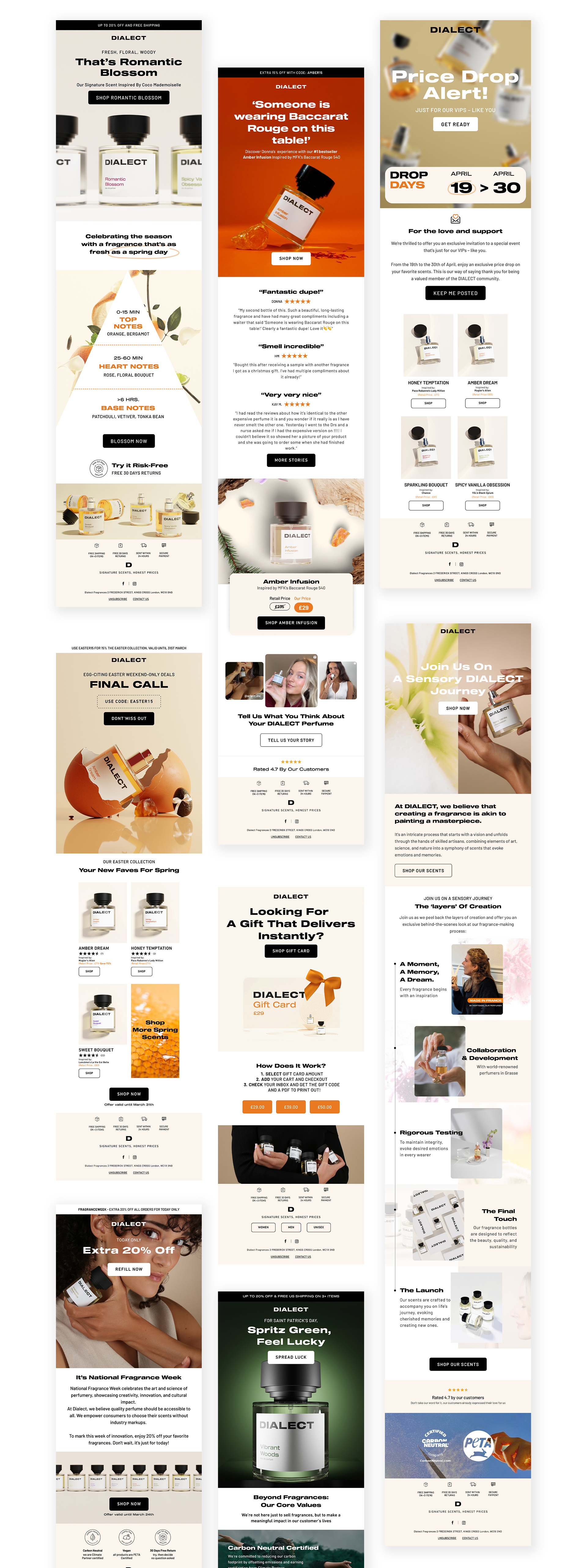 Perfume brand email design branding copywriting email email design email marketing graphic design luxury scents perfume perfume brand perfume email design storytelling